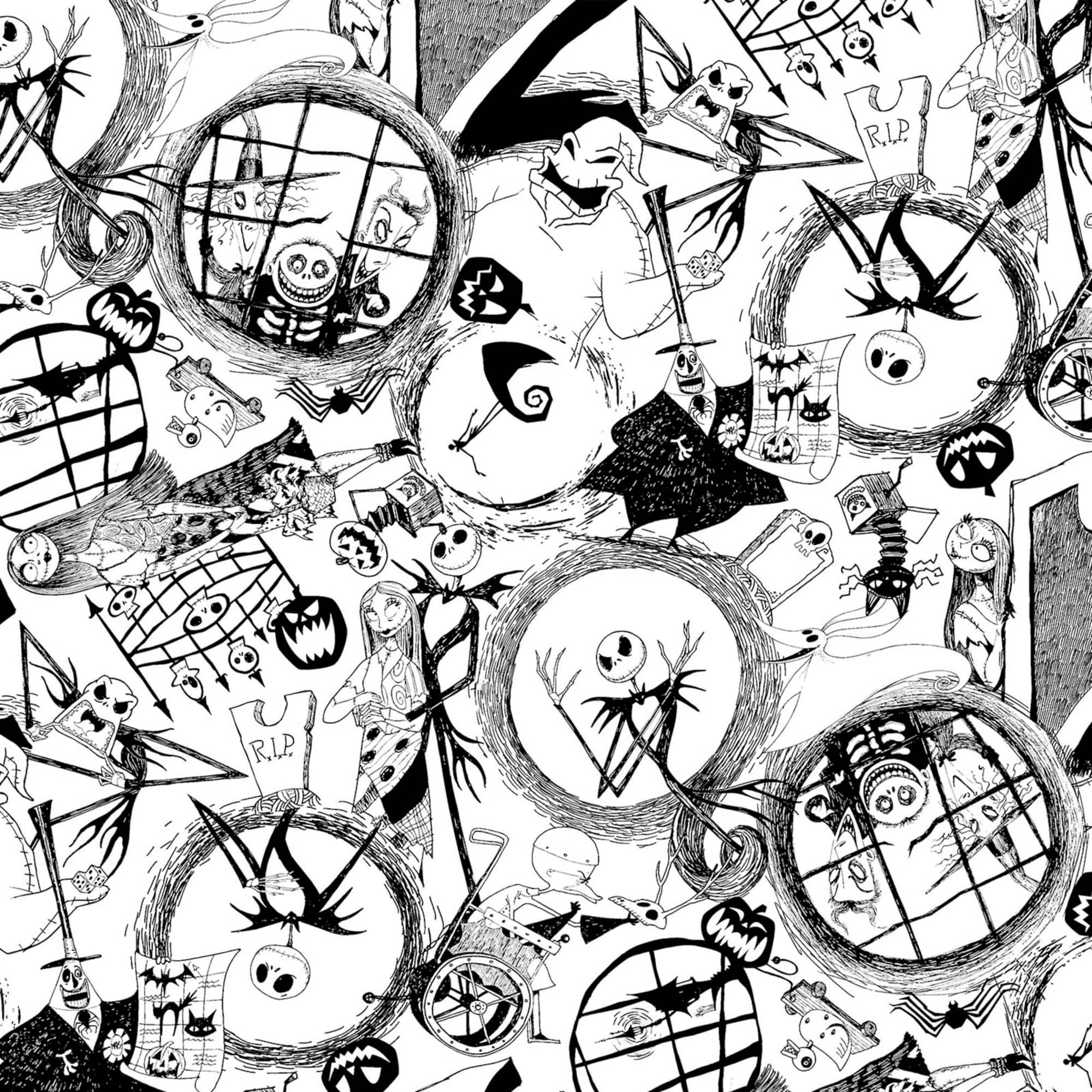Disney® World of Nightmare Before Christmas Toss Cotton Fabric
